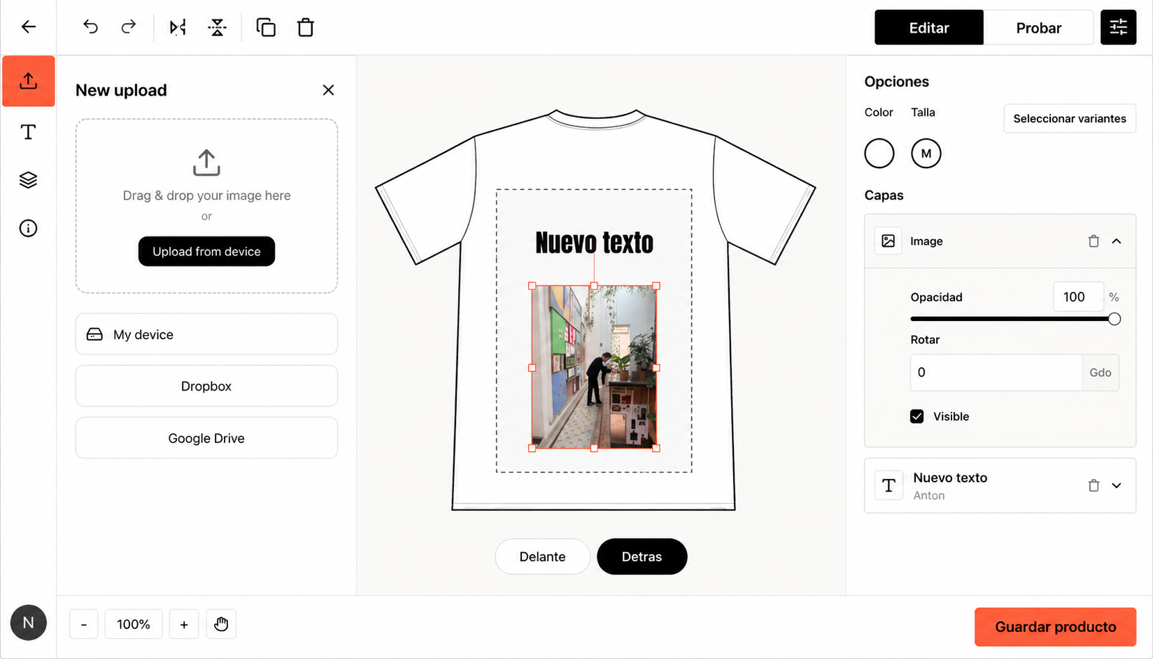P&P Custom editor preview 2